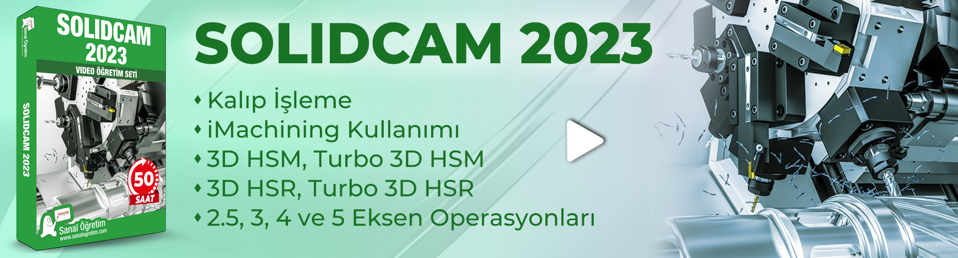 SolidCAM 2023 Eğitim Seti